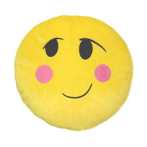 Soft Smiley Emoticon Yellow Round Cushion Pillow Stuffed Plush Toy Doll (In Love)